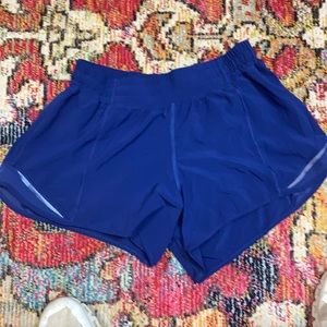 Bright blue lululemon tall shorts size 8